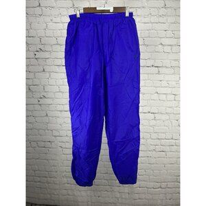VTG Nike Purple Elastic Waist Ankle Zip Athletic Windbreaker Pants Size 14